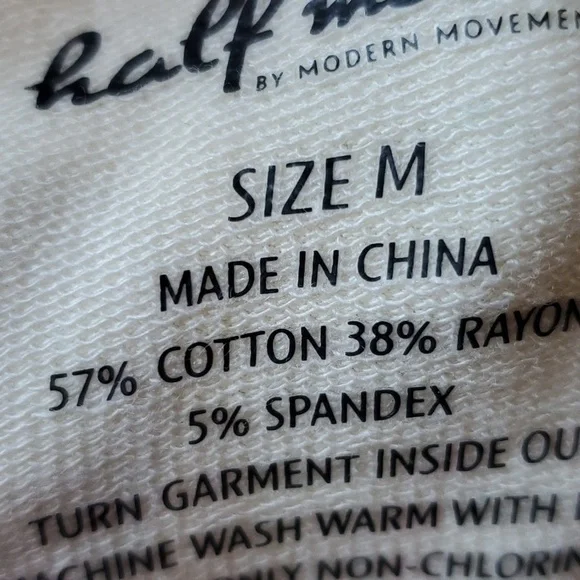 Half Moon by Modern Movement hoodie pullover SZ Medium Ecru NWT - Picture 3 of 12